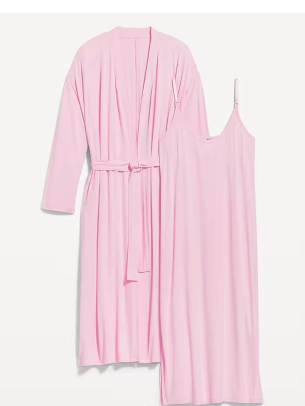 Old Navy Maternity Light Pink Chemise with Matching Long Robe